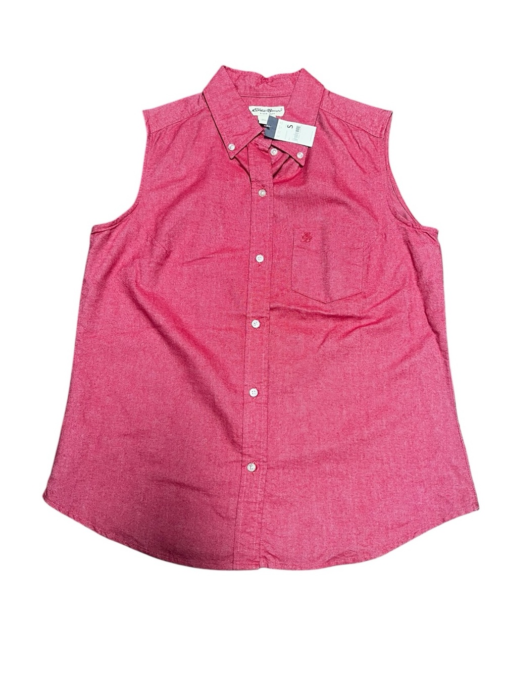NWT Women’s Sleeveless Button Front Preppy Shirt
